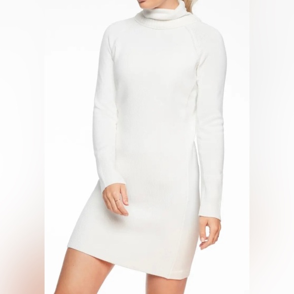 Athleta Dresses & Skirts - Athleta | Large Off White Mesa Hybrid Merino Extra Fine Wool Blend Sweater Dress